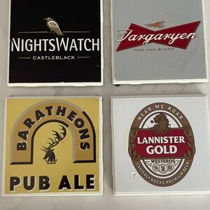 Game of Thrones Fantasy Inspired Ceramic Coasters